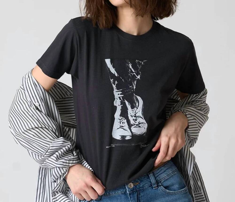 NEW CPRESS STUDIO wasting time mushie tee in worn black